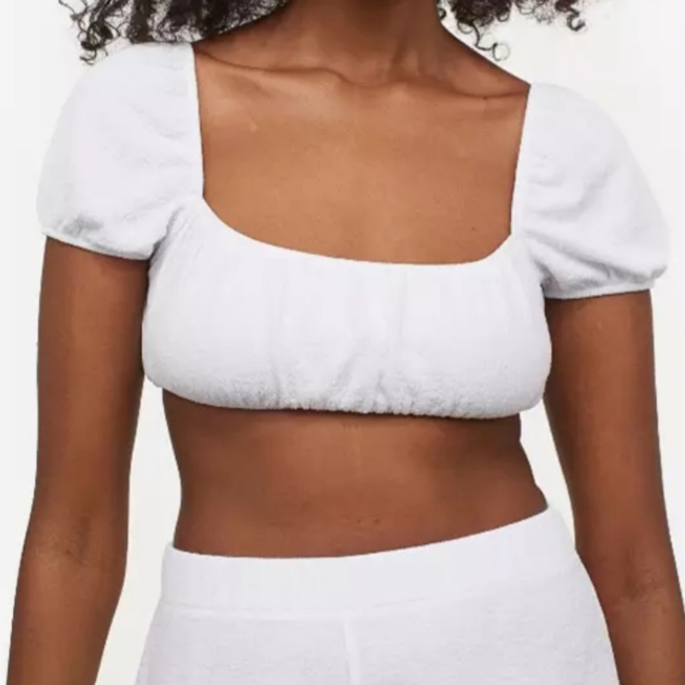 H&M Cropped Off-the-Shoulder Top